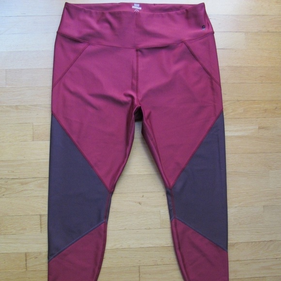 Good American High Waist Ankle Leggings Maroon Size 6 - 3XL - Picture 1 of 9